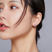 Load image into Gallery viewer, Rainbow Earrings Sterling Silver S925 Heart-shaped Zircon Girls Accessories, SCE891