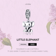 Load image into Gallery viewer, S925 Sterling Silver Animal Elephant Pendant DIY Bracelet Accessories