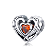 Load image into Gallery viewer, S925 Heart-shaped Sterling Silver Loose Beads DIY Bracelet Accessories, SCC1472