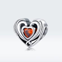 Load image into Gallery viewer, S925 Heart-shaped Sterling Silver Loose Beads DIY Bracelet Accessories, SCC1472