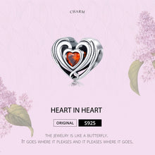 Load image into Gallery viewer, S925 Heart-shaped Sterling Silver Loose Beads DIY Bracelet Accessories, SCC1472