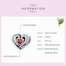 Load image into Gallery viewer, S925 Heart-shaped Sterling Silver Loose Beads DIY Bracelet Accessories, SCC1472
