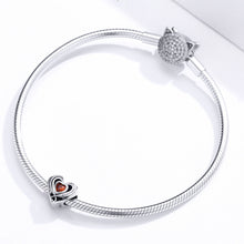 Load image into Gallery viewer, S925 Heart-shaped Sterling Silver Loose Beads DIY Bracelet Accessories, SCC1472