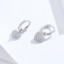 Load image into Gallery viewer, Heart-shaped Earrings Zircon Earrings Sterling Silver S925 Stud Earrings, SCE821