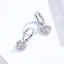 Load image into Gallery viewer, Heart-shaped Earrings Zircon Earrings Sterling Silver S925 Stud Earrings, SCE821