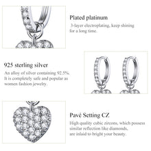 Load image into Gallery viewer, Heart-shaped Earrings Zircon Earrings Sterling Silver S925 Stud Earrings, SCE821