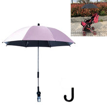 Load image into Gallery viewer, Stroller Universal Stroller Umbrella Sliding Baby Artifact Vinyl Anti-UV Universal Clip Sun And Rain Dual-use Umbrella, Pink, Gray, Blue, Black