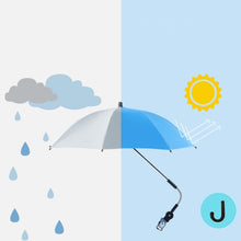 Load image into Gallery viewer, Stroller Universal Stroller Umbrella Sliding Baby Artifact Vinyl Anti-UV Universal Clip Sun And Rain Dual-use Umbrella, Pink, Gray, Blue, Black