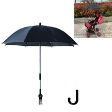 Load image into Gallery viewer, Stroller Universal Stroller Umbrella Sliding Baby Artifact Vinyl Anti-UV Universal Clip Sun And Rain Dual-use Umbrella, Pink, Gray, Blue, Black