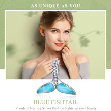 Load image into Gallery viewer, S925 Sterling Silver Ocean Fishtail Pendant Necklace DIY Accessories, SCC1067