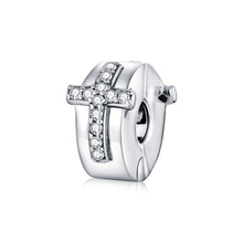 Load image into Gallery viewer, S925 Sterling Silver DIY Personality Beaded Accessories Cross Positioning Buckle Silver Beads