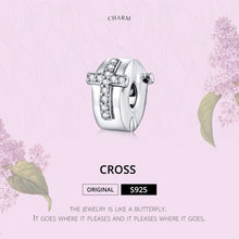 Load image into Gallery viewer, S925 Sterling Silver DIY Personality Beaded Accessories Cross Positioning Buckle Silver Beads
