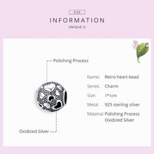 Load image into Gallery viewer, Vintage Love Beaded Sterling Silver S925 Round Beads DIY Bracelet Jewelry Accessories