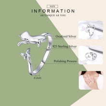 Load image into Gallery viewer, S925 Sterling Silver Ring Cats Companion Fashion Ring, SCR443