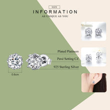Load image into Gallery viewer, S925 Sterling Silver Stud Earrings Zircon Earrings, SCE499