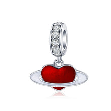 Load image into Gallery viewer, S925 Sterling Silver Pendant Red Love Planet DIY Bracelet Jewelry Accessories