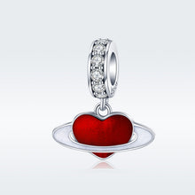 Load image into Gallery viewer, S925 Sterling Silver Pendant Red Love Planet DIY Bracelet Jewelry Accessories