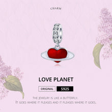 Load image into Gallery viewer, S925 Sterling Silver Pendant Red Love Planet DIY Bracelet Jewelry Accessories