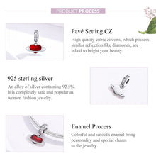 Load image into Gallery viewer, S925 Sterling Silver Pendant Red Love Planet DIY Bracelet Jewelry Accessories