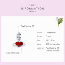 Load image into Gallery viewer, S925 Sterling Silver Pendant Red Love Planet DIY Bracelet Jewelry Accessories