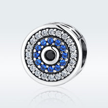 Load image into Gallery viewer, S925 Sterling Silver Beads Personality Inlaid Blue Eyes Round Bracelet Accessories Beads
