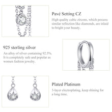Load image into Gallery viewer, Sterling Silver Earrings Zircon Tassel Long Earrings S925 Girl Earrings jewelry, SCE638
