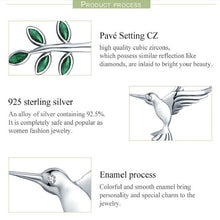 Load image into Gallery viewer, Hummingbird Greetings S925 Sterling Silver Necklace Zirconia Necklace, SCN217