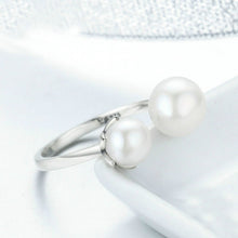 Load image into Gallery viewer, S925 Sterling Silver Ring Female Pearl Open Ring, SCR192