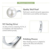 Load image into Gallery viewer, S925 Sterling Silver Ring Female Pearl Open Ring, SCR192