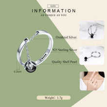Load image into Gallery viewer, S925 Sterling Silver Open Pearl Ring, SCR314