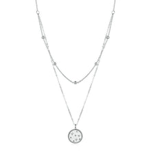 Load image into Gallery viewer, S925 Sterling Silver Platinum Plated Necklace Double Layer Small Star Light Silver Necklace, SCN365