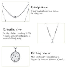 Load image into Gallery viewer, S925 Sterling Silver Platinum Plated Necklace Double Layer Small Star Light Silver Necklace, SCN365
