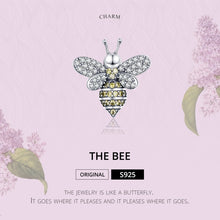 Load image into Gallery viewer, S925 Sterling Silver Beads DIY Bee Bracelet Beaded Jewelry Accessories, SCC1194