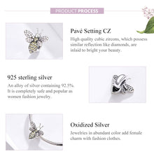 Load image into Gallery viewer, S925 Sterling Silver Beads DIY Bee Bracelet Beaded Jewelry Accessories, SCC1194