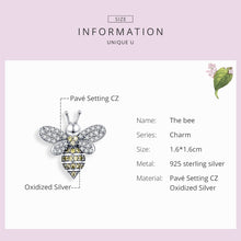 Load image into Gallery viewer, S925 Sterling Silver Beads DIY Bee Bracelet Beaded Jewelry Accessories, SCC1194