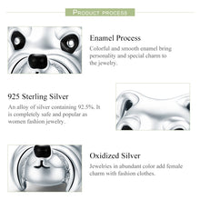 Load image into Gallery viewer, S925 Sterling Silver Beads Cute Schnauzer Platinum Plated Accessories Pendant Loose Beads, SCC835