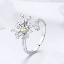 Load image into Gallery viewer, S925 Sterling Silver Ladies Ring Dandelion Love Diamond Ring