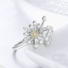 Load image into Gallery viewer, S925 Sterling Silver Ladies Ring Dandelion Love Diamond Ring