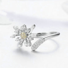 Load image into Gallery viewer, S925 Sterling Silver Ladies Ring Dandelion Love Diamond Ring