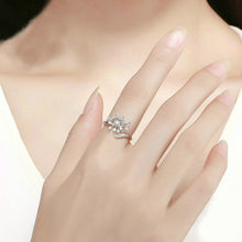 Load image into Gallery viewer, S925 Sterling Silver Ladies Ring Dandelion Love Diamond Ring