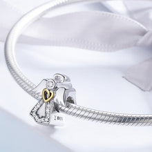 Load image into Gallery viewer, S925 Sterling Silver Guardian Angel Pendant Diamond Drop Oil Jewelry DIY Bracelet Accessories