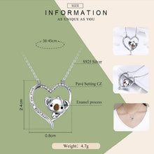 Load image into Gallery viewer, Cute Koala S925 Sterling Silver Lady Necklace, SCN256