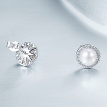 Load image into Gallery viewer, Simple Pearl Diamond Ladies Temperament Earrings S925 Sterling Silver Earrings, SCE122