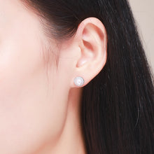Load image into Gallery viewer, Simple Pearl Diamond Ladies Temperament Earrings S925 Sterling Silver Earrings, SCE122