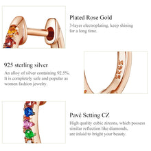 Load image into Gallery viewer, Sterling Silver Rainbow Earrings S925 Zircon Earrings, Rose Gold, Gold, White