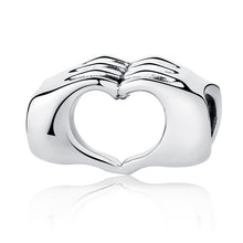 Load image into Gallery viewer, DIY Bracelet Beads Holding Hands Heart-to-heart S925 Sterling Silver Beads, SCC125
