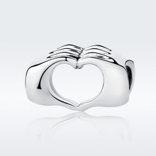 Load image into Gallery viewer, DIY Bracelet Beads Holding Hands Heart-to-heart S925 Sterling Silver Beads, SCC125