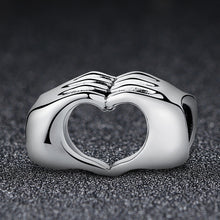 Load image into Gallery viewer, DIY Bracelet Beads Holding Hands Heart-to-heart S925 Sterling Silver Beads, SCC125