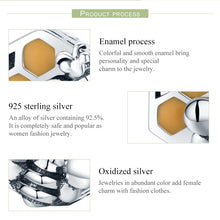 Load image into Gallery viewer, DIY Beaded Bracelet Accessories S925 Sterling Silver Personalized Bee Hive Bead Accessories