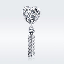 Load image into Gallery viewer, S925 Sterling Silver Love Heart-shaped Silver Beads, SCC722